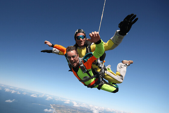 Saut en Parachute en tandem au-dessus du Mont-Saint-Michel