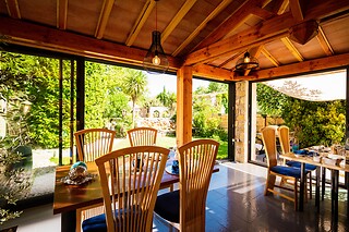 Repas pour deux au Jardin aux Sources à Brissac (34)