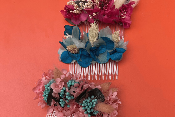 Atelier création d'un peigne en fleurs à Bordeaux (33)