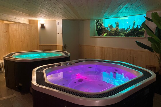 Un accès au hammam, sauna et bains à remous à la Résidence Appart Hôtel le 1837 à Saint-Affrique (12)