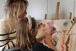 Atelier parent enfant de peinture XXL à Le Pellerin (44)