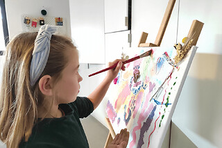 Atelier parent enfant de peinture XXL à Le Pellerin (44)
