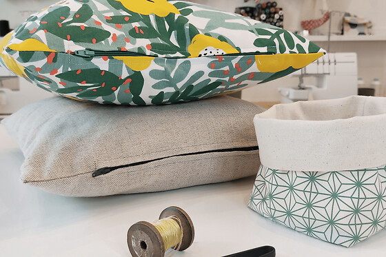 Atelier création d'un coussin zippé ou d'une panière à Paris 11e