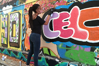 Atelier graffiti mural à Paris 14ème