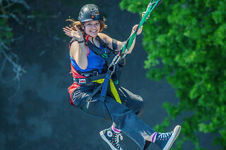 Saut pendulaire sur corde au Viaduc de la Souleuvre (14) - Saut solo - tarif étudiant/mineur