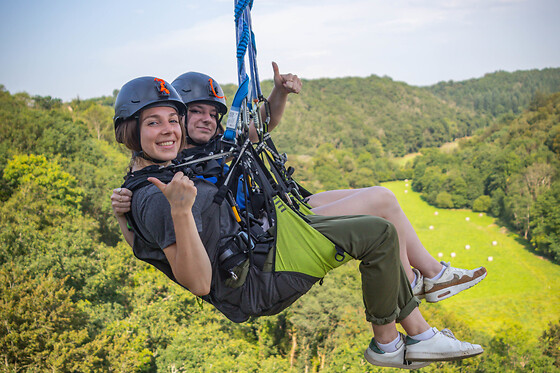 Saut pendulaire sur corde au Viaduc de la Souleuvre (14) - Saut solo - tarif étudiant/mineur