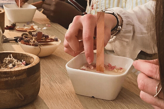 Atelier Bougies fleuries à Paris 14ème